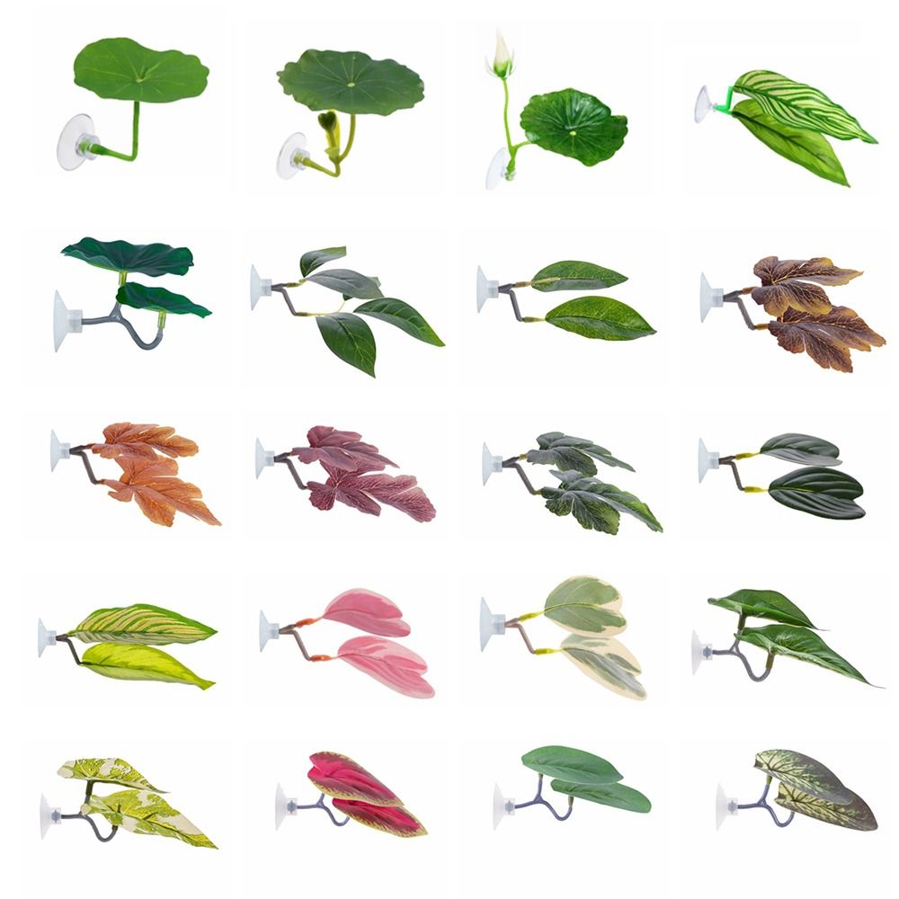 Aquarium Plant Ornament - Hoja de descanso de pescado Betta