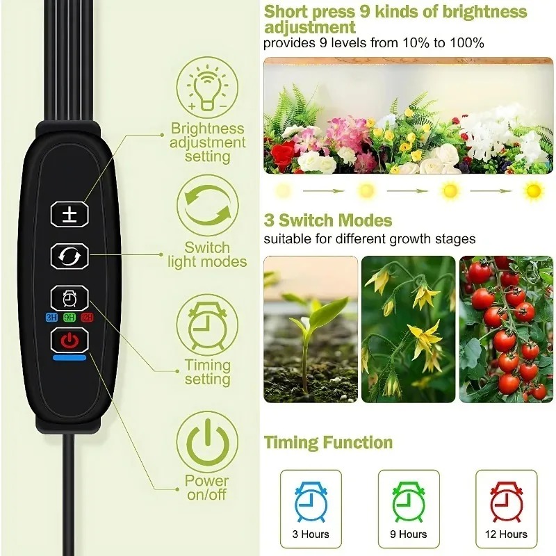 Luz LED de cultivo de plantas, - Aquarium Plant Diseases reseña y precio